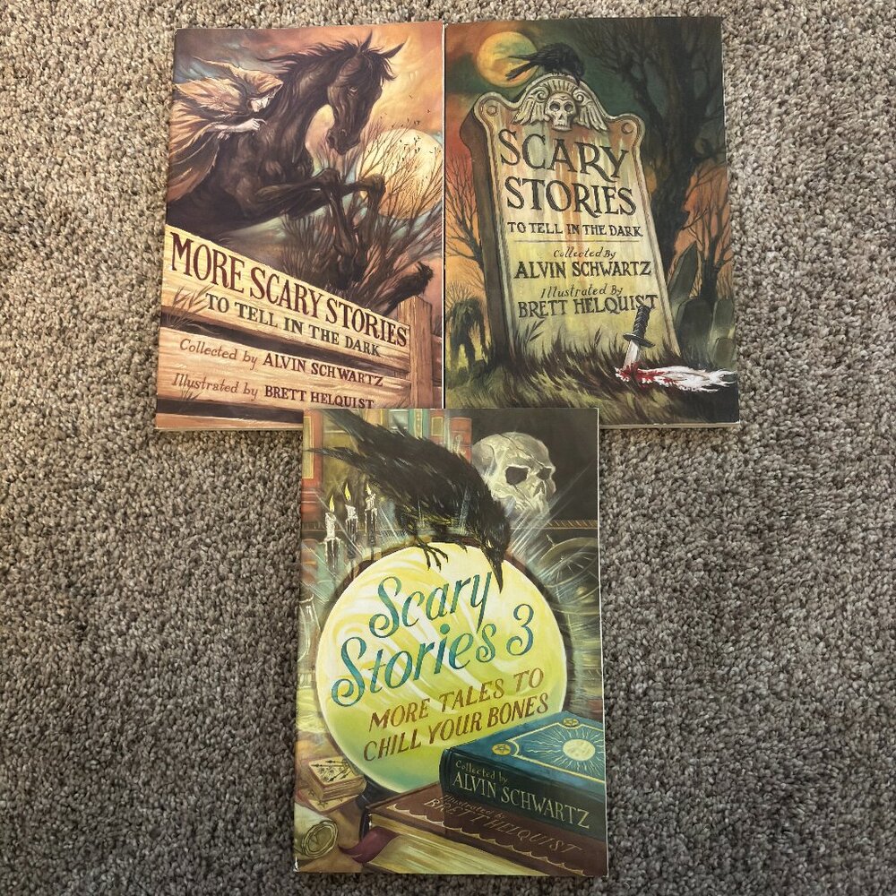 3 Scary Chill Halloween Paperback Books More Scary Stories To Tell In The Dark